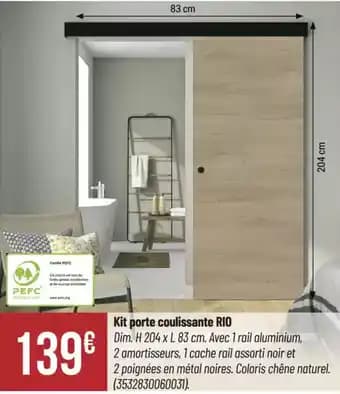 Promotion Exclusives de 5
Porte coulissante : Découvrez l'Offre incontournable