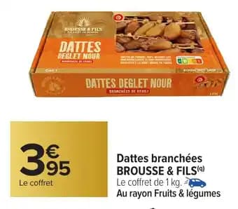 BROUSSE & FILS Dattes branchées 1 kg