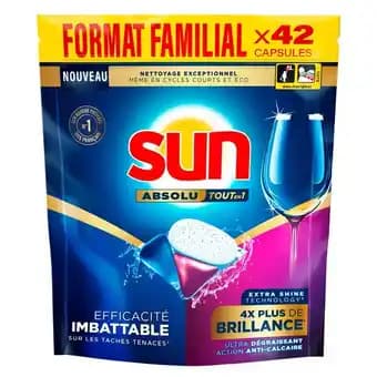 SUN Capsules lave-vaisselle Format Familial