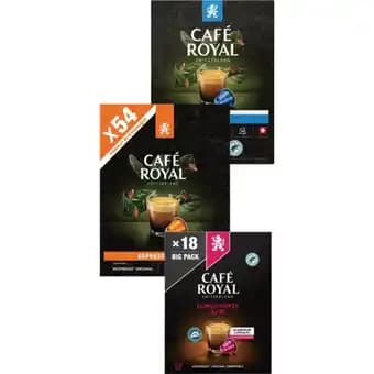 CAFÉ ROYAL *HORS GAMME CYRIL LIGNAC SUR TOUS LES GRAINS ET LES CAPSULES COMPATIBLES NESPRESSO