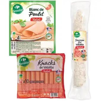 CARREFOUR SENSATION SUR TOUTE LA CHARCUTERIE HALAL
