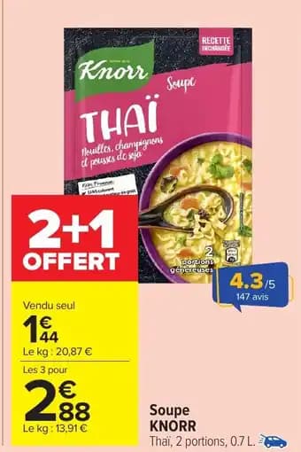 Promotion Exclusives de 21
Knorr : Découvrez l'Offre incontournable