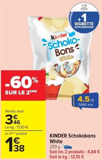 KINDER Schokobons White 200 g