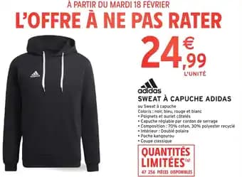 ADIDAS Sweat à capuche