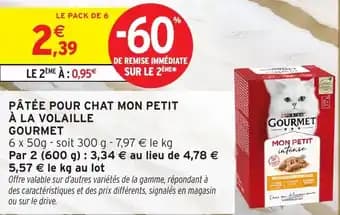 PURINA Pâtée pour chat mon petit à la volaille gourmet 300 g