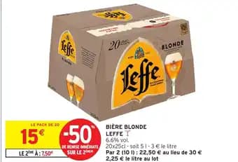 LEFFE Bière blonde 5 L