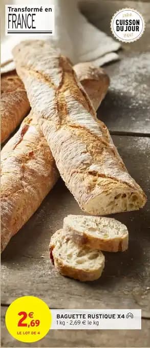 Baguette rustique x4 1 kg