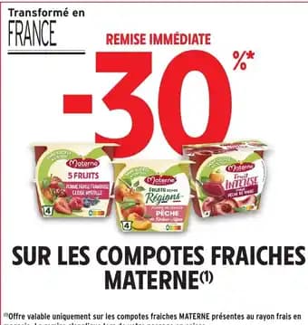 MATERNE Sur les compotes fraiches