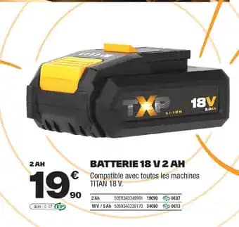 TXP Batterie 18 v 2 ah