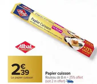 Promotion Exclusives de 2
Papier cuisson : Découvrez l'Offre incontournable