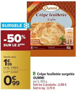 OUMMI Crêpe feuilletée surgelée 400 g