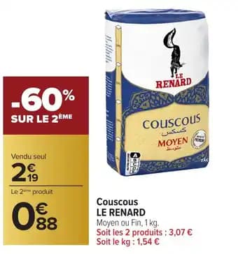LE RENARD Couscous 1 kg