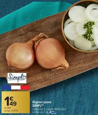 SIMPL Oignon jaune 2 kg