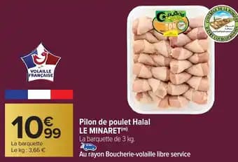 LE MINARET Pilon de poulet Halal 3 kg