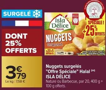 ISLA DÉLICE Nuggets surgelés "Offre Spéciale" Halal