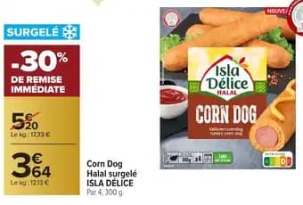 ISLA DÉLICE Corn Dog Halal surgelé 300 g