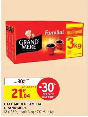 Promotion Exclusives de 2
Moulu familial : Découvrez l'Offre incontournable