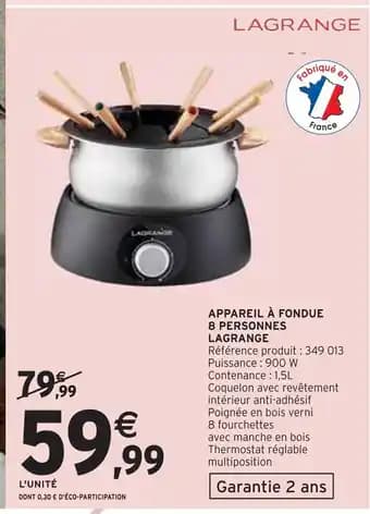 Promotion Exclusives de 20
Fondue : Découvrez l'Offre incontournable