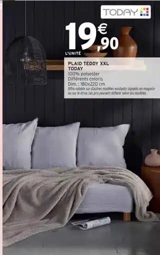 TODAY Plaid teddy xxl