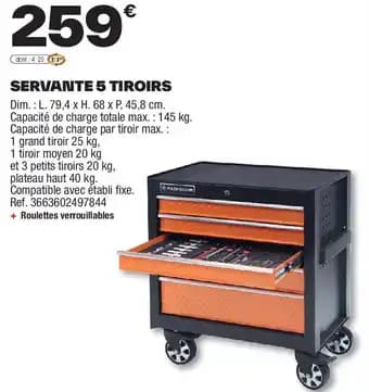 Promotion Exclusives de 3
Servante : Découvrez l'Offre incontournable