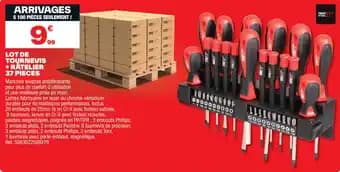Lot de tournevis + râtelier 37 pieces
