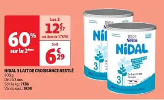 NIDAL 3 lait de croissance nestlé 800 g