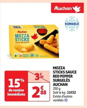 Promotion Exclusives de 1
Mozza sticks : Découvrez l'Offre incontournable
