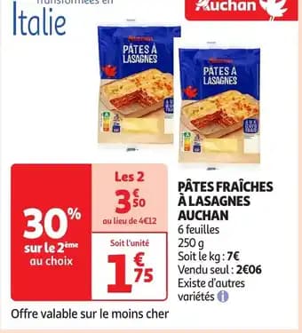 Promotion Exclusives de 13
Pâtes fraîches : Découvrez l'Offre incontournable