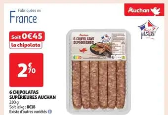 6 chipolatas supérieures 330 g