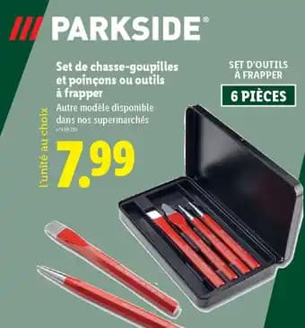 PARKSIDE Set de chasse-goupilles et poinçons ou outils à frapper