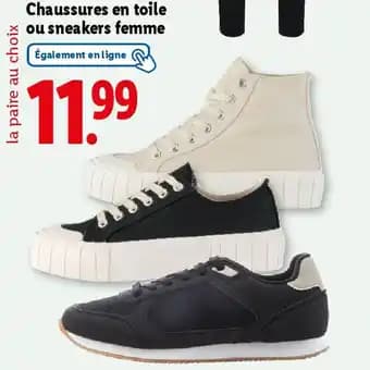 Promotion Exclusives de 6
Sneakers femme : Découvrez l'Offre incontournable