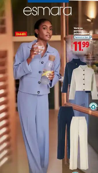 ESMARA Veste ou pantalon palazzo femme