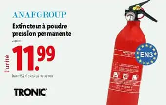 ANAFGROUP Extincteur à poudre pression permanente