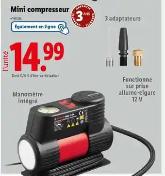 Promotion Exclusives de 3
Mini-compresseur : Découvrez l'Offre incontournable