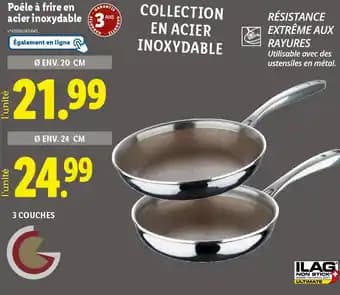 Poêle à frire en acier inoxydable