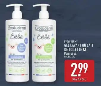 EVOLUDERM® Gel lavant ou lait de toilette 500 ml