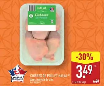 HALAL Cuisses de poulet 1.1 kg