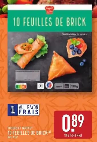 TOQUES ET TARTES® 10 feuilles de brick 370 g