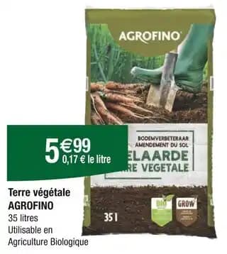 Promotion Exclusives de 1
Terre végétale : Découvrez l'Offre incontournable