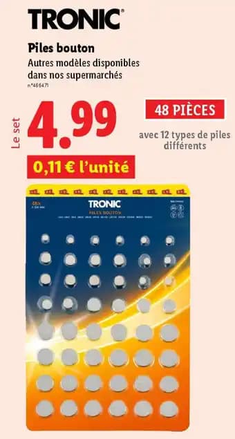 Promotion Exclusives de 1
Piles bouton : Découvrez l'Offre incontournable