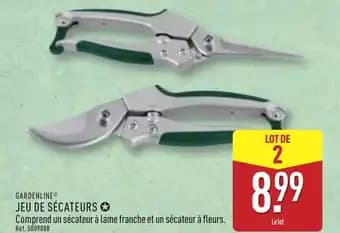 GARDENLINE® Jeu de sécateurs