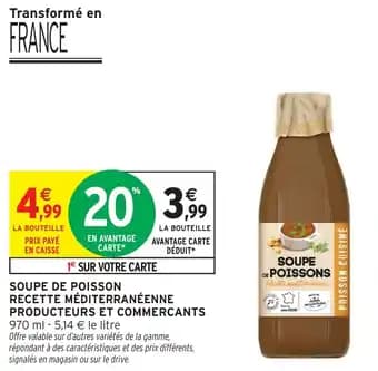 Soupe de poisson recette mediterraneenne producteurs et commercants 1 bouteille