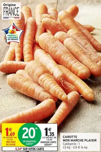 Carotte mon marche plaisir 1.5 kg
