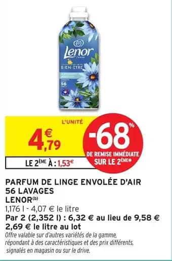 Promotion Exclusives de 6
Parfum de linge : Découvrez l'Offre incontournable