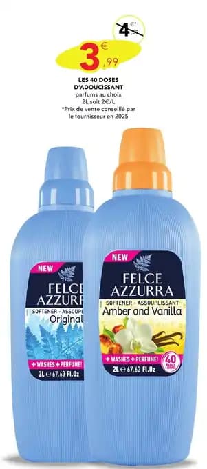 Les 40 doses d'adoucissant 2 l