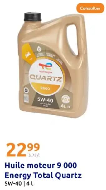 Huile moteur 9 000 Energy Total Quartz 4 l
