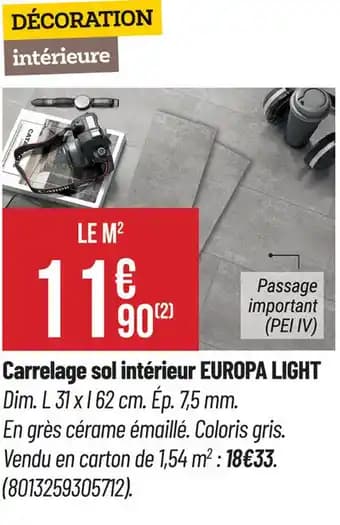 Promotion Exclusives de 7
Carrelage sol intérieur : Découvrez l'Offre incontournable