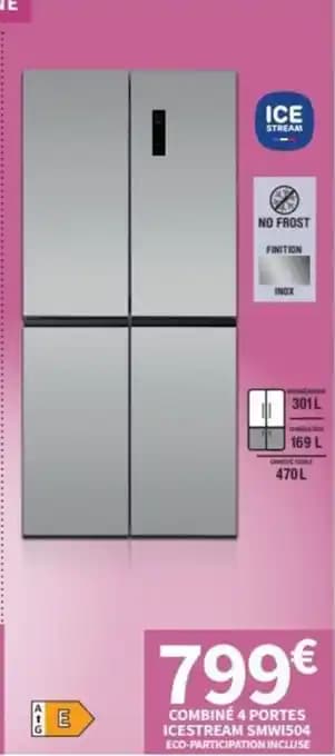 Combiné 4 portes icestream smw1504 eco-participation incluse