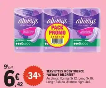 Promotion Exclusives de 4
Incontinence discreet : Découvrez l'Offre incontournable