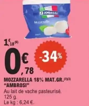 Promotion Exclusives de 11
Mozzarella : Découvrez l'Offre incontournable